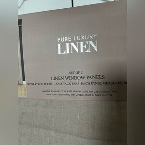 Pure Luxury Linen Linen Curtains Lined  50 X 96”